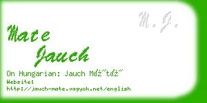 mate jauch business card
